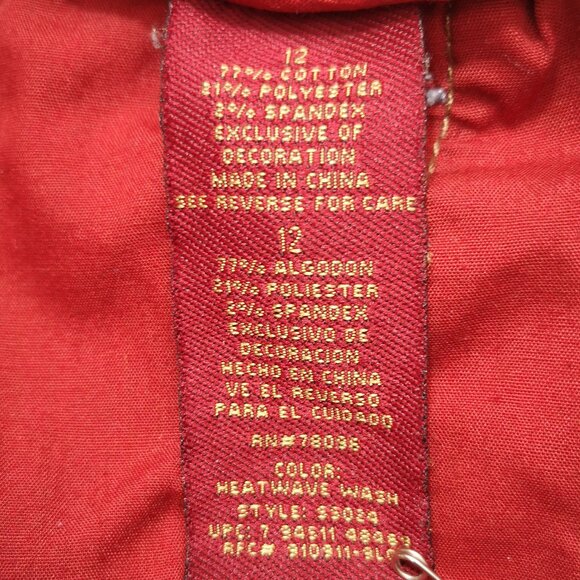 Sasson Ooh La La Ladies Size 12 Dark Wash Skinny Leg Shuffle Blue Jeans - Picture 4 of 12